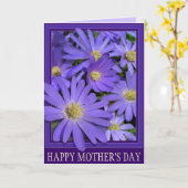 Carte Fête des Mères Carte Bleue Fleur Daisy Card (Fleur jaune)