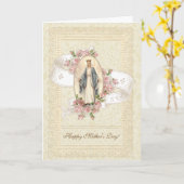 Carte Fête des mères catholiques Mère Mary (Fleur jaune)