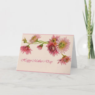 Carte Fête des mères Chrysanthèmes