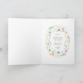 Carte Fête des mères couronne de fleurs pour la meilleur (Intérieur)