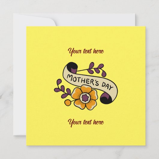 Carte Fête des Mères - customisez les mots (Devant)