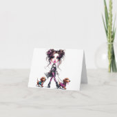 Carte Fête des mères Dachshund (Devant)