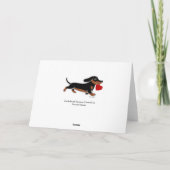 Carte Fête des mères de Black et Tan Dachshund (Dos)