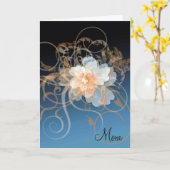 Carte Fête des Mères de Flore Bleue et Pêche (Fleur jaune)