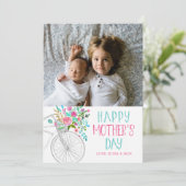 Carte Fête des mères de la floraison de l'aquarelle (Debout devant)