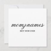 Carte Fête des mères de la meilleure mère personnalisée (Devant)