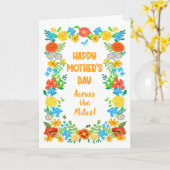 Carte Fête des mères de l'autre côté de la frontière fle (Fleur jaune)