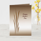 Carte Fête des Mères de l'Herbe de Bronze (Fleur jaune)