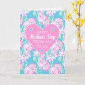 Carte Fête des mères de nous tous Roses roses roses sur  (Fleur jaune)