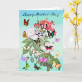 Carte Fête des mères de papillon Joy (Fleur jaune)