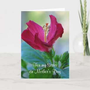 Carte Fête des mères de soeur Floral