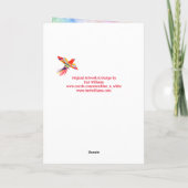 Carte Fête des Mères de Tee Dye aux oiseaux folkloriques (Dos)