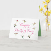 Carte Fête des mères des colibris d'Anna (Fleur jaune)