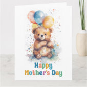 Carte Fête des mères d'ours en peluche (Devant)