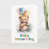 Carte Fête des mères d'ours en peluche (Devant)