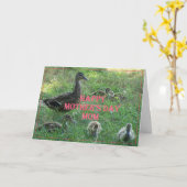 Carte Fête des mères du canard et du canard (Fleur jaune)