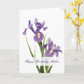 Carte Fête des mères du jardin d'Iris (Fleur jaune)