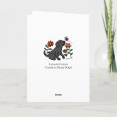 Carte Fête des mères du Labrador noir et vert (Dos)