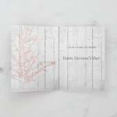 Carte Fête des mères du nid de bleuet rustique (Intérieur)