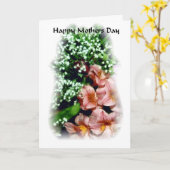 Carte Fête des mères du souffle du bébé (Fleur jaune)