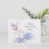 Carte Fête des Mères Elégant Jardin Butterfy Mère (Debout devant)