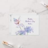 Carte Fête des Mères Elégant Jardin Butterfy Mère (Devant/Arrière en situation)