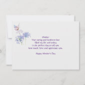 Carte Fête des Mères Elégant Jardin Butterfy Mère (Dos)