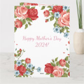 Carte Fête des Mères élégante (Dos)