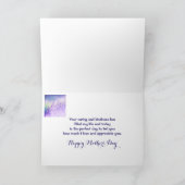 Carte Fête des Mères Élégante Lavande Jardin Fleurs (Intérieur)