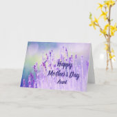 Carte Fête des Mères Élégante Lavande Jardin Fleurs (Fleur jaune)