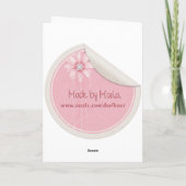 Carte Fête des mères en fleurs (Dos)