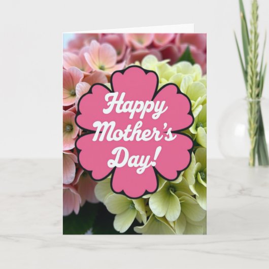 Carte Fête des Mères en forme florale (Devant)