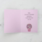 Carte Fête des Mères Espagnole joyeuse Bouquet rose (Intérieur)