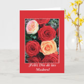 Carte Fête des Mères Espagnoles heureux (Fleur jaune)