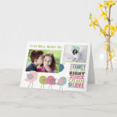 Carte Fête des Mères Famille Chaos & Inséparables avec 2 (Fleur jaune)