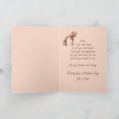 Carte Fête des mères fantastique maman Fun Giraffe Anima (Intérieur)