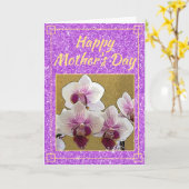 Carte Fête des Mères Fille Purple Parties scintillant Fl (Fleur jaune)