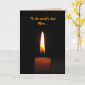 Carte Fête des mères flammes aux bougies (Fleur jaune)