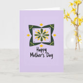 Carte Fête des Mères Fleur de Lavande (Fleur jaune)