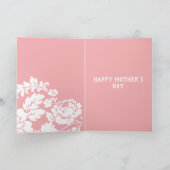 Carte Fête des mères Fleur de Rosier Blanc (Intérieur)
