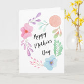 Carte Fête des mères Fleur Fleuriste Conception personna (Fleur jaune)