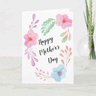 Carte Fête des Mères Fleur Floral Création Personnalisée