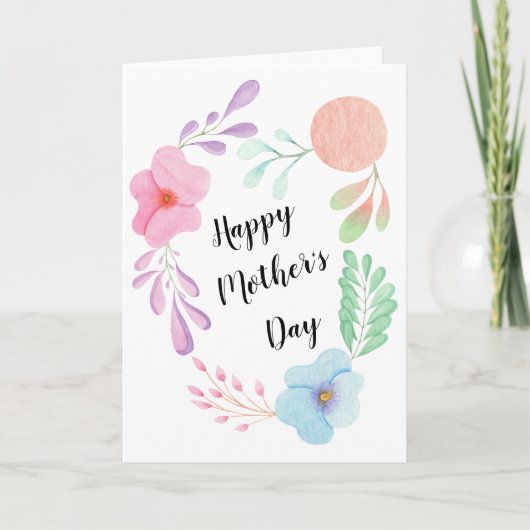 Carte Fête des Mères Fleur Floral Custom Design Joli (Devant)