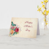 Carte Fête des Mères Fleurs & Papillon (Fleur jaune)