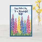 Carte Fête des Mères Fleurs Peintes (Fleur jaune)