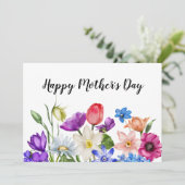 Carte Fête des mères Fleurs sauvages florales (Debout devant)