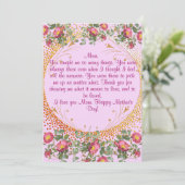 Carte Fête des Mères Fleurs Vintages (Debout devant)