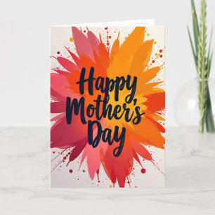 Carte Fête des Mères Floral Burst