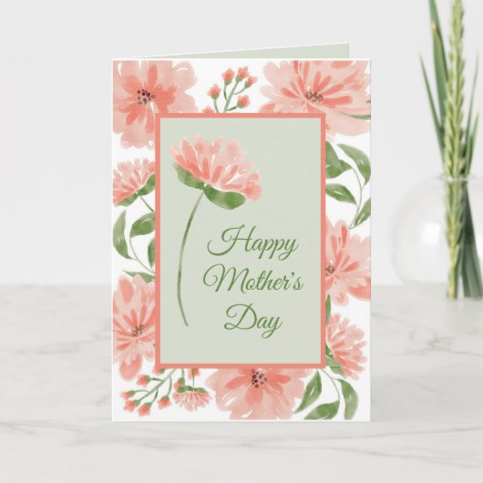 Carte Fête des Mères Florale (Devant)