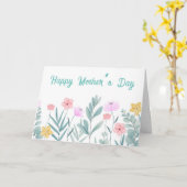 Carte Fête des mères florale (Fleur jaune)
